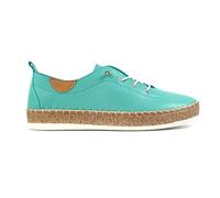 Ladies Evie Turquoise Leather Shoe 4 Turquoise