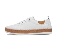 Ladies Evie White Leather Trainer Shoe 5 White
