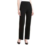 Ladies Ex M&S Straight Leg Stretch Pull-On Trousers. Size 18-Medium Black
