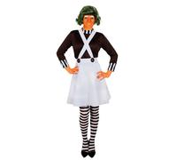 LADIES FACTORY WORKER COSTUME CHOCOLATE ADULTS BOOK DAY CHARACTER FANCY DRESS