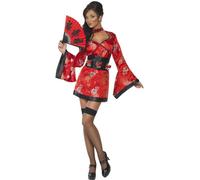 Ladies Fancy Dress Sexy Fever Vodka Geisha Girl Costume