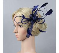 Ladies Fascinator Wedding Hat,Hemp Veil Headdress Europe and The United States Retro Feather Fashion Feather Hairpin Stage Runway Bride Hair Accessories for Cocktail Tea Party Weddings Races