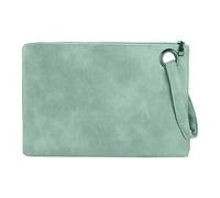 Ladies Fashion Bag Leather Envelope Dinner Ladies Color Bag Clutch Solid Handbag Hangers for Closet (Green, One Size)