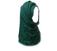 Ladies Fashion Big Large Maxi Long Wide Plain Viscose Scarf Hijab Shawl Wrap Sarong (Bottle Green)
