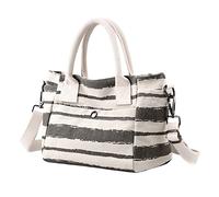 Ladies Fashion Messenger Bag Pleat Hand Travel Bag Lightweight Large Capacity Bag Tote Bag for Women Work (Grey, One Size)