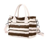 Ladies Fashion Messenger Bag Pleat Hand Travel Bag Lightweight Large Capacity Bag Tote Bag for Women Work (Coffee, One Size)
