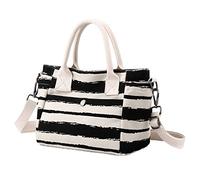 Ladies Fashion Messenger Bag Pleat Hand Travel Bag Lightweight Large Capacity Bag Tote Bag for Women Work (Black, One Size)