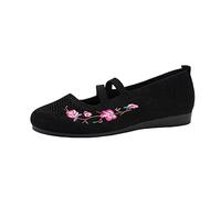 Ladies Fashion Solid Color Breathable Knitting Exquisite Embroidery Comfortable Flat Casual Shoes Lady Comfort Sandal Mens Shoes Casual Fashion Semi Casual Outfit Men Black