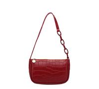 Ladies Fashion Solid Color Rectangular Single Shoulder Backpack Fashionable And Elegant Women Clear Shoulder Bag (RD1, One Size)