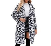Ladies Faux Fur Coats and Jackets Clearance,Women Leopard Faux Fur Jacket Today's Deals,Winter Long Sleeve Warm Thick Parka Faux Fur Jacket Furry Faux Fur Long Coat Shaggy Parka Cardigan Jacket S-3XL