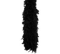 Ladies Feather Boa 150 Cm Hen Party Burlesque Showgirl Dancer Fancy Dress Costume Accessory (Black)