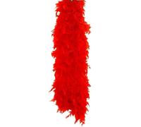 Ladies Feather Boa 150 Cm-Hen Party,Burlesque,Showgirl Dancer Fancy Dress Costume Accessory(Red)
