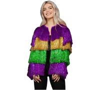 (L) Fever Tinsel Mardi Gras Jacket - S/M & L/XL
