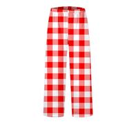 Ladies Flannel Pyjama Sleep Bottoms Plaid Casual Thick Pajama Trousers Loose Fit Comfortable Winter Home Loungewear Thick Themal Flannel Pj Bottoms Comfy Nightwear Straight Legs Loungewear Trousers