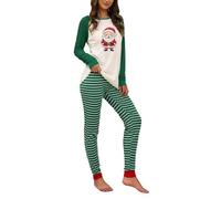 Ladies Flannelette Pyjamas Pajamas For Women Uk Autumn And Winter Sets Europe And The States Christmas Old Man Home Two Sets Of Pajamas 2 Piece For Women Womens Button Up Pyjamas Green Xxxl
