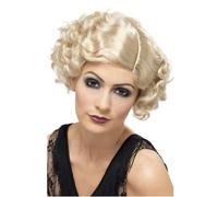 20s Flirty Flapper Wig, Short, Blonde