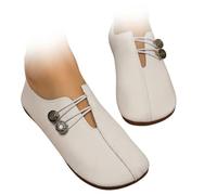 Ladies Flat Shoes Minimalist Soft PU Leather Slip On Loafers for Women Elegant Moccasins with Anti-Slip Sole Round Toe Office Flats