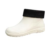 Ladies Fleece Lined Waterproof Ankle Rain Shoes, Slip on Short Wellies for Women with Non Slip Sole, Glossy Rubber Outdoor Garden Boots, Insulated Lightweight Waterproof Footwear for Winter Walks