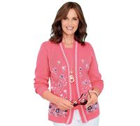 Ladies Floral Jacquard Mock Twin Set by Chums