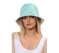 Ladies Floral Print Bucket Hat - Reversible Design | Lightweight Packable Sun Hat for Festivals, Travel & Summer | Pink, Green, Blue & Red | One Size (UK, Alpha, One Size, Green)