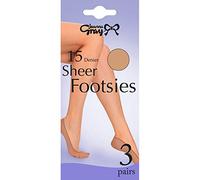 Ladies Footsies by Joanna Gray (3 Pairs) One Size - Natural