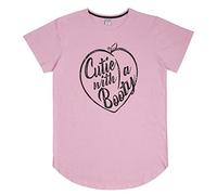 Ladies Forever Dreaming Curve Slogan Nightie 34B1640 Pink 2XL