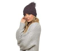 Ladies Foxbury Brushed Bobble Knitted Hat GL837 Charcoal