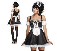 Ladies French Maid Costume Sexy Fever Maids Fancy Dress Outfit UK 8-18