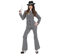 Ladies Gangster Woman Costume Large UK 14-16 for 20s 30s Mob Capone Bugsy Fancy Dress