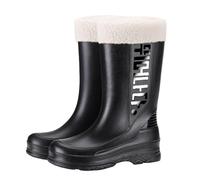 Ladies Garden Shoes Rain Boots Korean Mid Calf Fashionable Women's Water Shoes Rainy Day Mom Boots Rubber Shoes Rain Boots Flat Ankle Boots for Women UK (Black, 4.5)