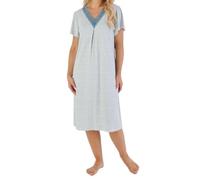 Ladies Gaspe Supersoft Short Sleeve Nightdress GL07702 Solid Blue Large