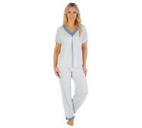 Ladies Gaspe Supersoft Short Sleeve Pyjama GL07703 Blue Print Large