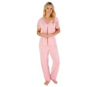Ladies Gaspe Supersoft Short Sleeve Pyjama GL07703 Solid Pink XL