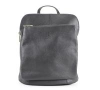 Ladies Genuine Leather Backpack School Bag Italian Real Soft Shoulder Womens Travel Handbag (Dark Grey)
