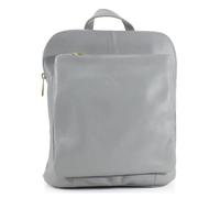 Ladies Genuine Leather Backpack School Bag Italian Real Soft Shoulder Womens Travel Handbag (Light Grey)