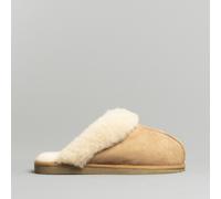 Ladies Genuine Hard Sole Mule Sheepskin Slippers Shepherd "Very Warm" Chestnut