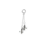 Ladies Gift Necklace S925 Sterling Silver Accessories Thai Silver Plain Silver Lily of The Valley Tassel Pendant Necklace, Bracelet Bracelet, Handmade DIY Beaded Accessories Plain Silver