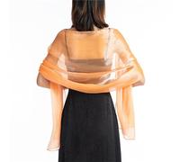 Ladies' gift shawls, Pashmina Shawls and Wraps for Wedding Shawls and Wraps for Women Wedding Chiffon Shawl Silver Shawls Wraps Pashminas and For Weddings Women's Scarves ( Color : Light Orange )