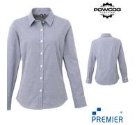 Ladies Gingham Long Sleeve Shirt - Cotton, Smart Casual, XS-3XL, 4 Colours