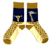 Ladies Giraffe Two Faced Mustard Socks 4-8 UK / 37-42 Eur / 6-10 US