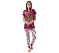 Ladies/Girls Official Character Harry Potter Hogwarts Glitter Pyjama Set/Pyjamas Size 8-22