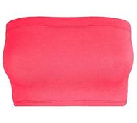 Ladies Girls Plain Boob Tube Strapless Bandeau Stretch Soft Elastic Vest Bra Crop Top UK 8-14