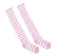 Ladies Girls Stripe Stripy Striped Over The Knee Thigh High Long Socks Women Thigh High Socks for Halloween Cosplay Goth Christmas Party
