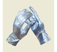 Ladies Gloves - Golden For Formal Evening Dress Opera Performance Stage Elegant Stretch Fit Long Sleeve Shiny
