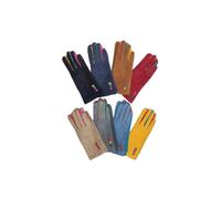 Ladies Gloves Multi Colours Touch Screen Fleece Gloves Winter Warm Soft Lined (Polyester, Navy)