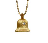 Ladies' golden bell-shaped necklace, featuring a fashionable, light luxury, and high-end design, is a simple and versatile collar chain