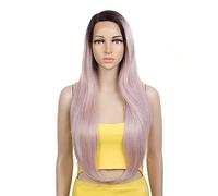 Ladies Gradient Color Long Straight Wig 28 Inch Hair Ladies Outdoor Fashion Wigs(5)