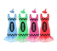Ladies Green Crayon Fancy Dress Costume - Medium - Glitz & Glitter Dress Perfect For World Book Day School Book Week Teacher Costume