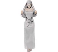 Uk 8-10 Grey Ladies Gothic Nun Costume - nun costume fancy dress halloween gothic ladies outfit scary adult mary