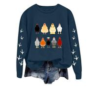 Ladies Grey Sweatshirt Funny Christmas Jumpers Womens Jumpers Size 12 Puffer Vest Teddy Fleece Jacket Women Ladies Hoodie Gold Tops for Women UK Winter Coats for Women (Dark Blue, M)